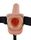 Męska Żelowa Proteza Penisa z Wibracją - Fetish 9'' Vibrating Hollow Strap-On with Balls