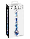 Zdobione Szklane Proste Dildo - Icicles No 8